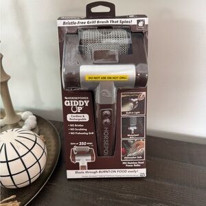 Horsepower Giddy Up Grill Brush - Cordless Bristle-Free Built In Light Motorized